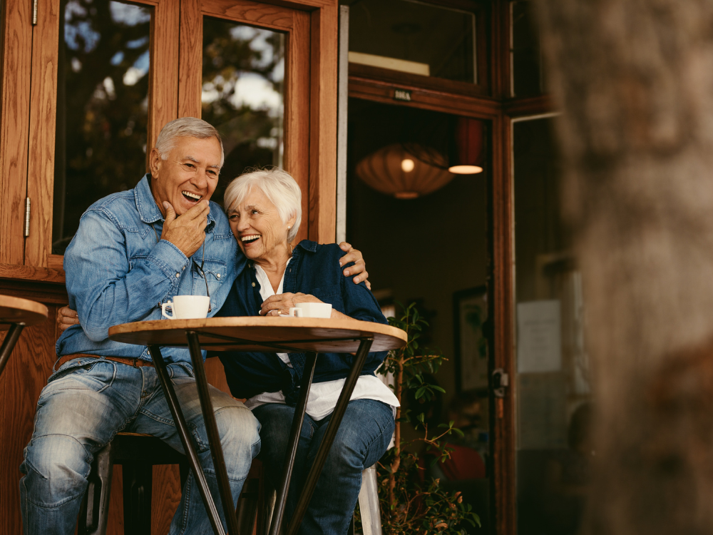 Active seniors moving freely