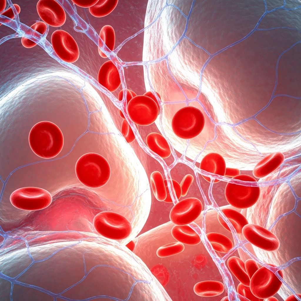 Oxygen-rich blood flowing to joints