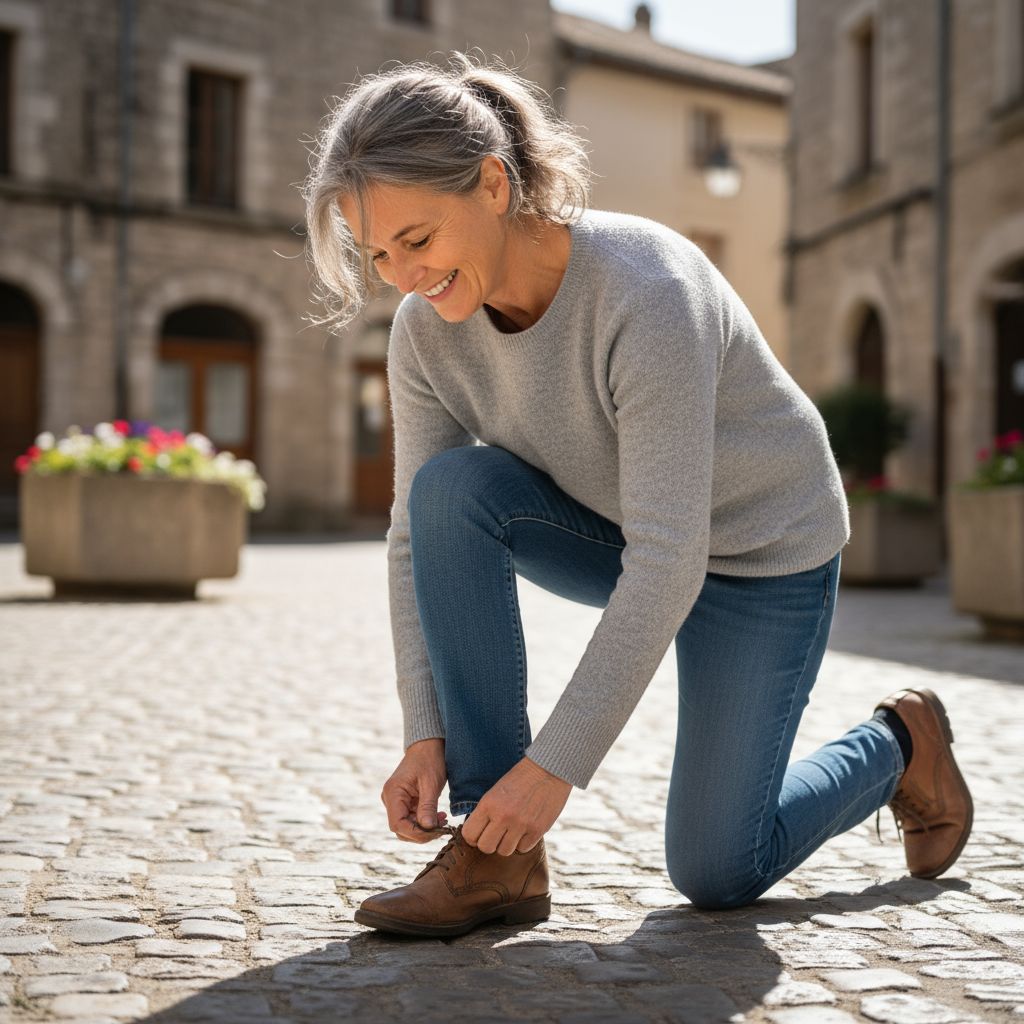 Person moving freely without joint pain